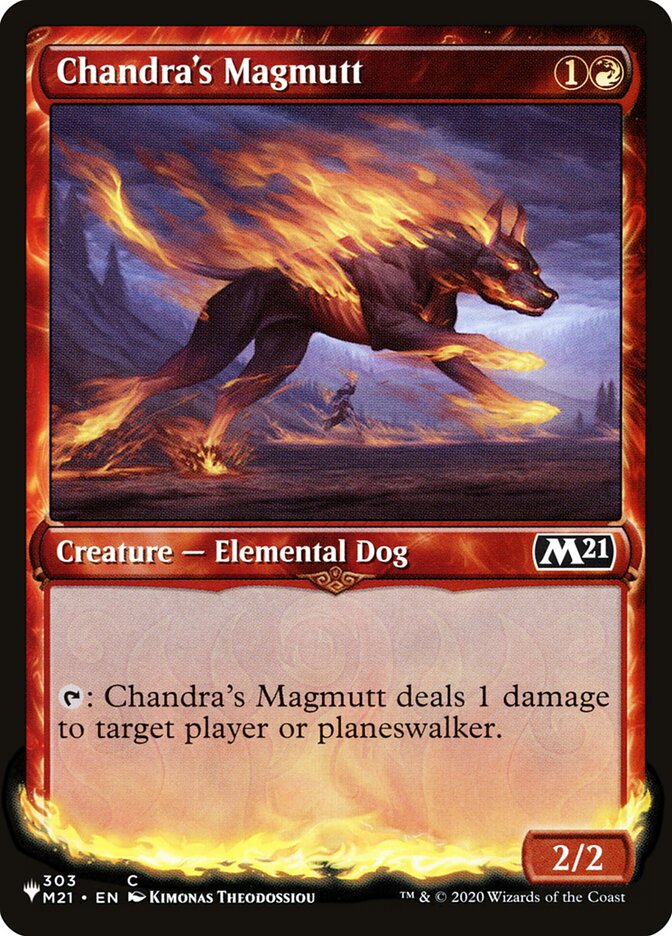 Chandra's Magmutt (Showcase): The List