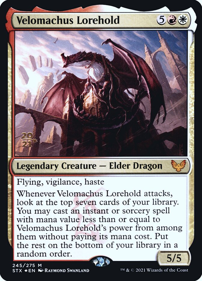 Velomachus Lorehold (Prerelease) (Strixhaven: School of Mages) - (Foil): Strixhaven: School of Mages Promos
