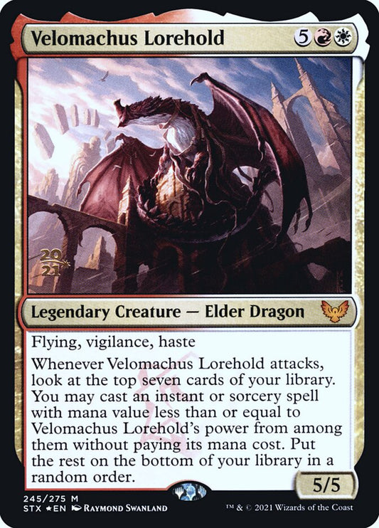 Velomachus Lorehold (Prerelease) (Strixhaven: School of Mages) - (Foil): Strixhaven: School of Mages Promos