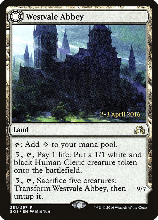 Westvale Abbey // Ormendahl, Profane Prince (Prerelease) (Shadows over Innistrad) - (Foil): Shadows over Innistrad Promos