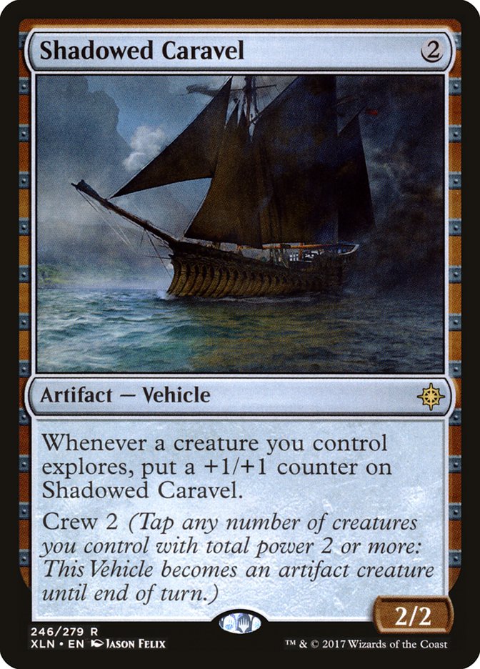 Shadowed Caravel - (Foil): Ixalan