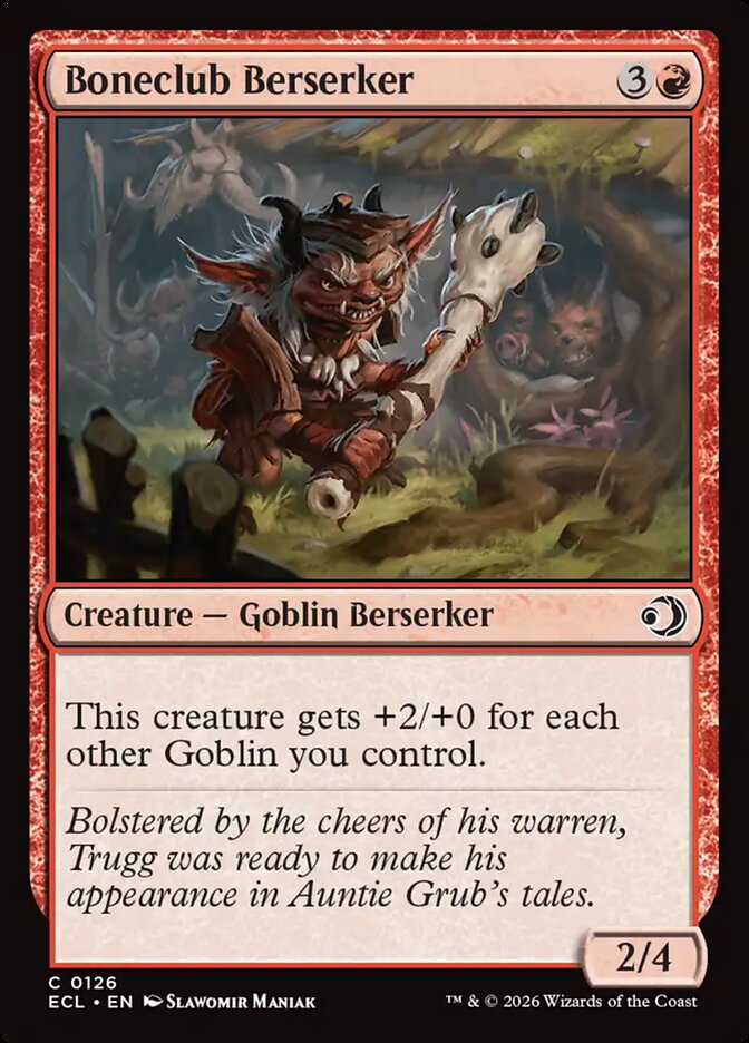Boneclub Berserker - (Foil): Lorwyn Eclipsed