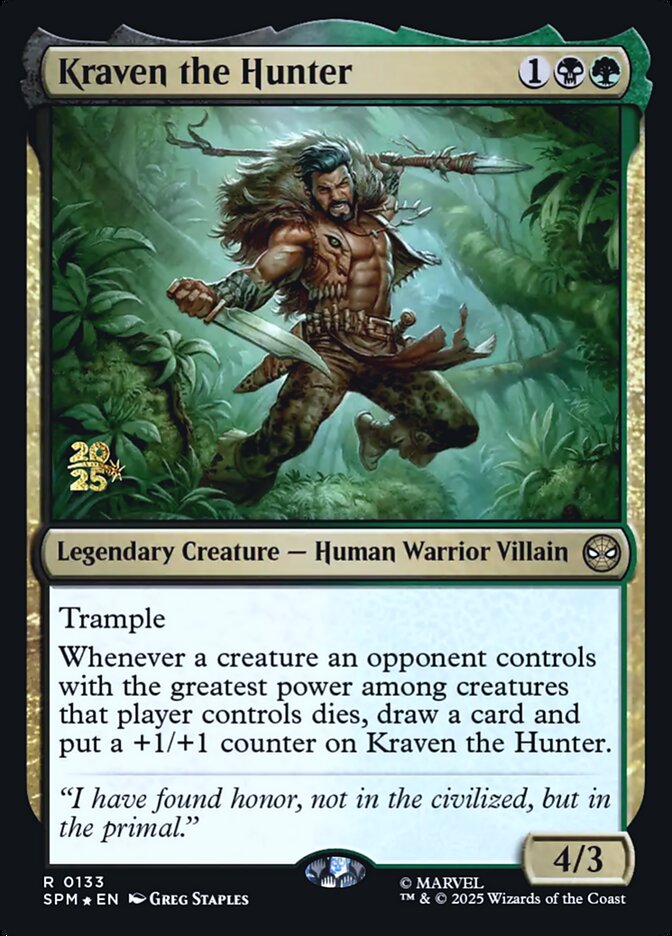 Kraven the Hunter (Prerelease) (Marvel's Spider-Man) - (Foil): Marvel's Spider-Man Promos