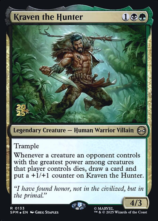 Kraven the Hunter (Prerelease) (Marvel's Spider-Man) - (Foil): Marvel's Spider-Man Promos