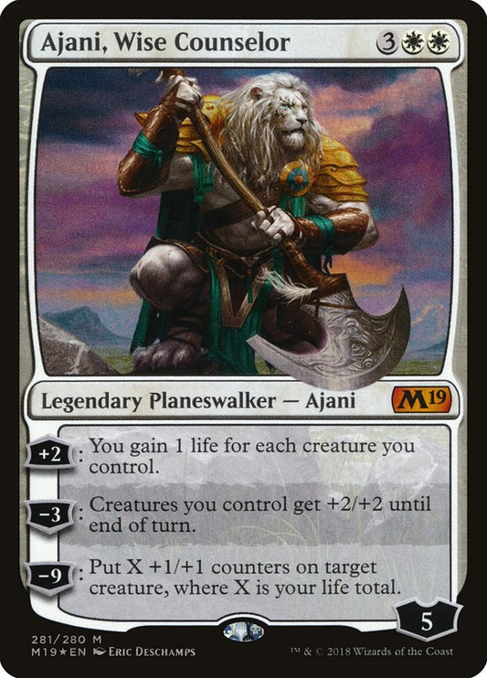 Ajani, Wise Counselor (Planeswalker Deck) - (Foil): Core Set 2019