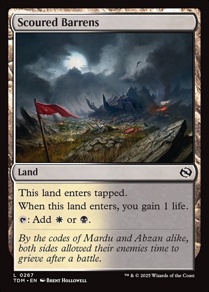 Scoured Barrens - (Foil): Tarkir: Dragonstorm