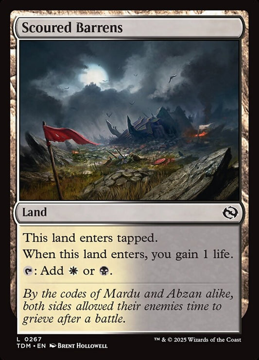 Scoured Barrens - (Foil): Tarkir: Dragonstorm