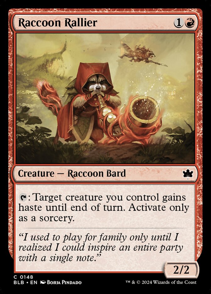 Raccoon Rallier - (Foil): Bloomburrow