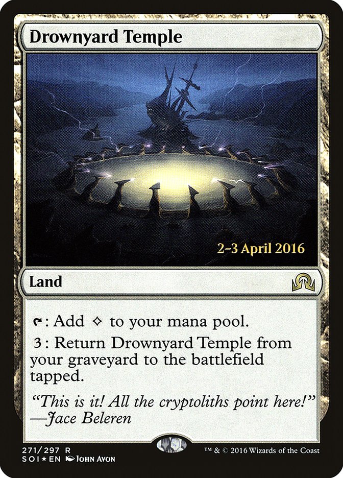 Drownyard Temple (Prerelease) (Shadows over Innistrad) - (Foil): Shadows over Innistrad Promos