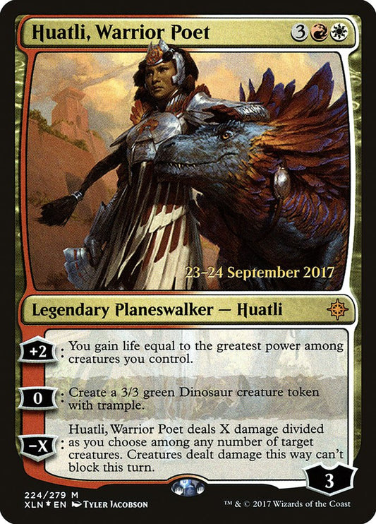 Huatli, Warrior Poet (Prerelease) (Ixalan) - (Foil): Ixalan Promos