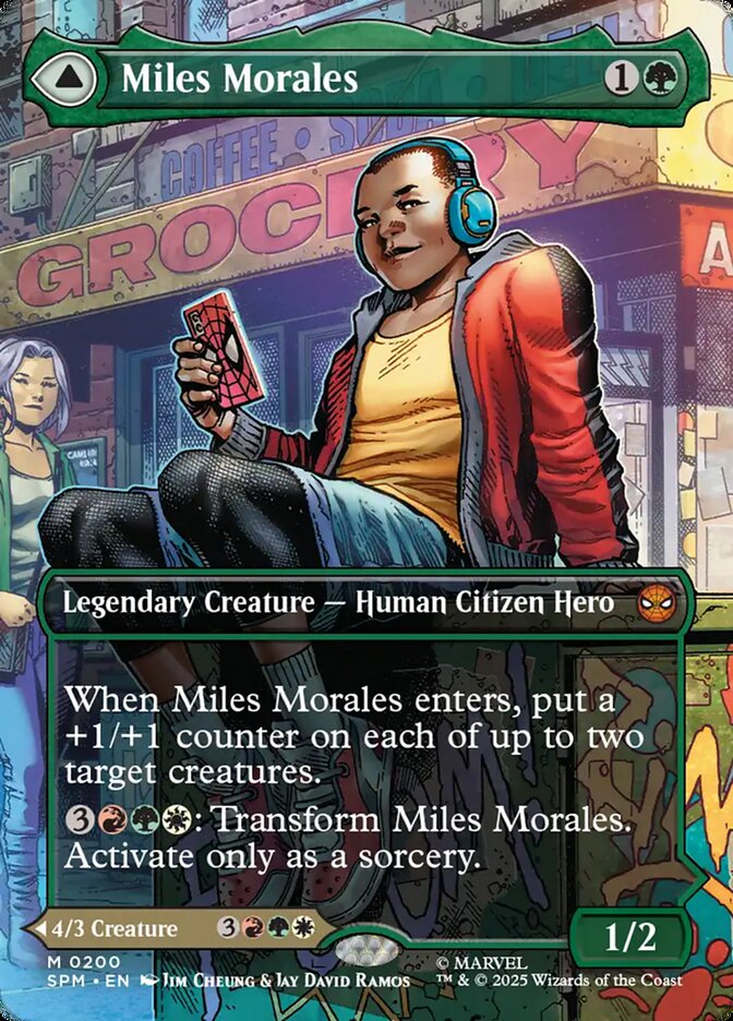 Miles Morales // Ultimate Spider-Man (#200) (Borderless) - (Foil): Marvel's Spider-Man