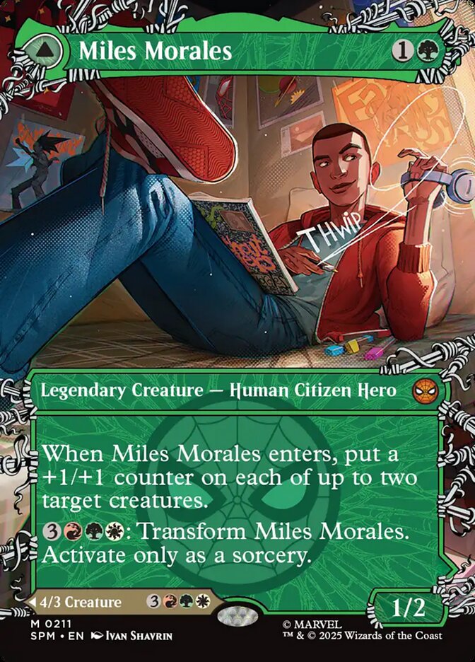 Miles Morales // Ultimate Spider-Man (#211) (Borderless): Marvel's Spider-Man