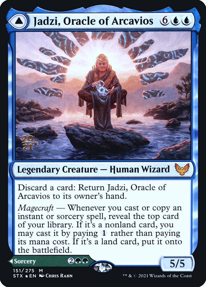 Jadzi, Oracle of Arcavios // Journey to the Oracle (Prerelease) (Strixhaven: School of Mages) - (Foil): Strixhaven: School of Mages Promos