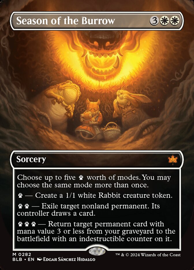 Season of the Burrow (Borderless) - (Foil): Bloomburrow