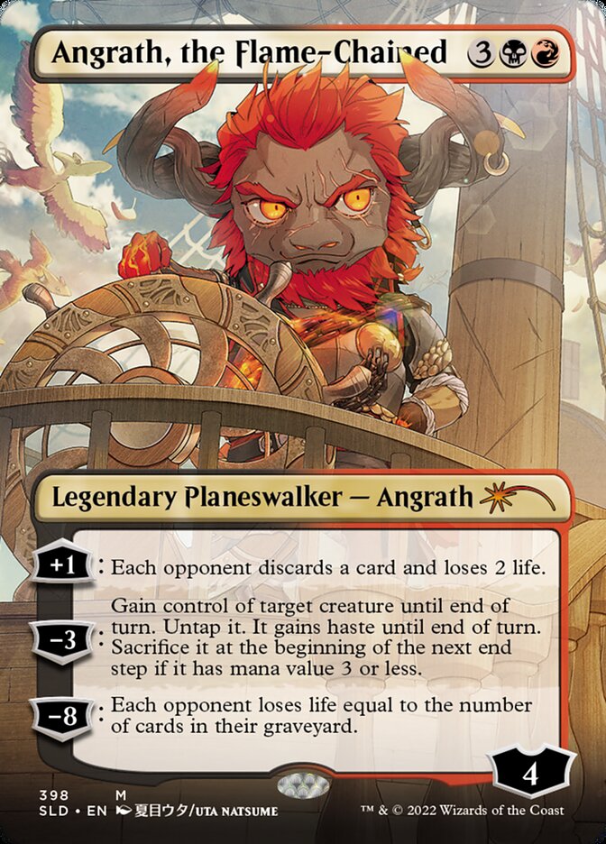 Angrath, the Flame-Chained (Secret Lair) (Borderless) - (Foil): Secret Lair Drop