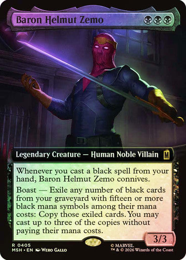 Baron Helmut Zemo (Extended Art) (#405) - (Foil): Marvel Super Heroes