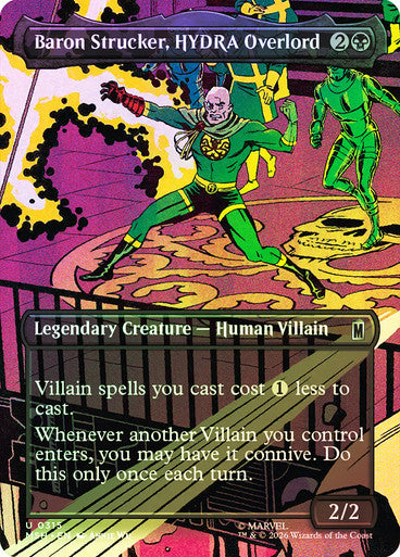 Baron Strucker, HYDRA Overlord (Borderless) (#315) - (Foil): Marvel Super Heroes