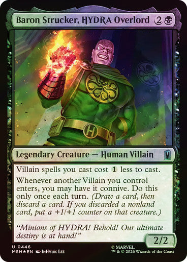 Baron Strucker, HYDRA Overlord (Surge Foil) (#446) - (Foil): Marvel Super Heroes