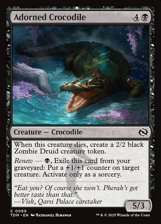 Adorned Crocodile - (Foil): Tarkir: Dragonstorm