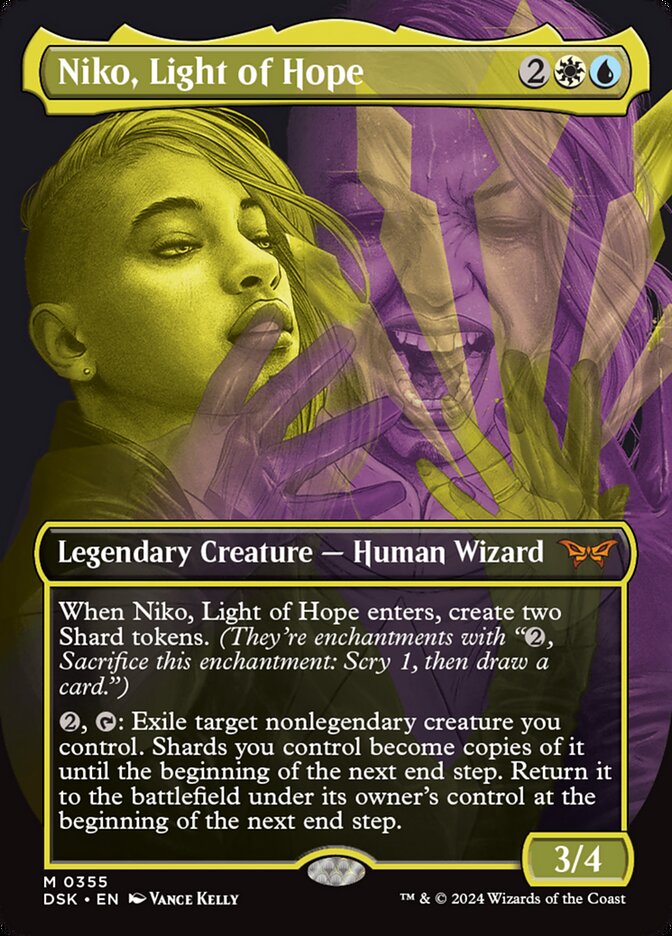 Niko, Light of Hope (Borderless) - (Foil): Duskmourn: House of Horror