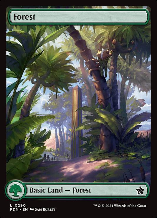 Forest (#290) (Full Art) - (Foil): Foundations