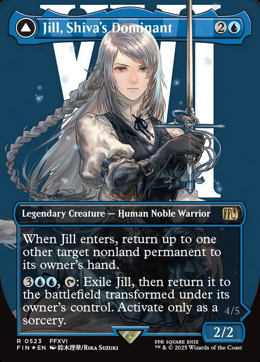 Jill, Shiva's Dominant // Shiva, Warden of Ice - (Foil): Final Fantasy