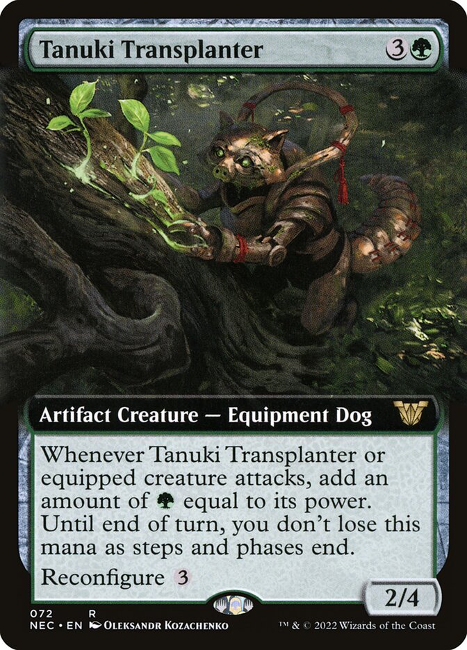 Tanuki Transplanter (Extended Art): Neon Dynasty Commander
