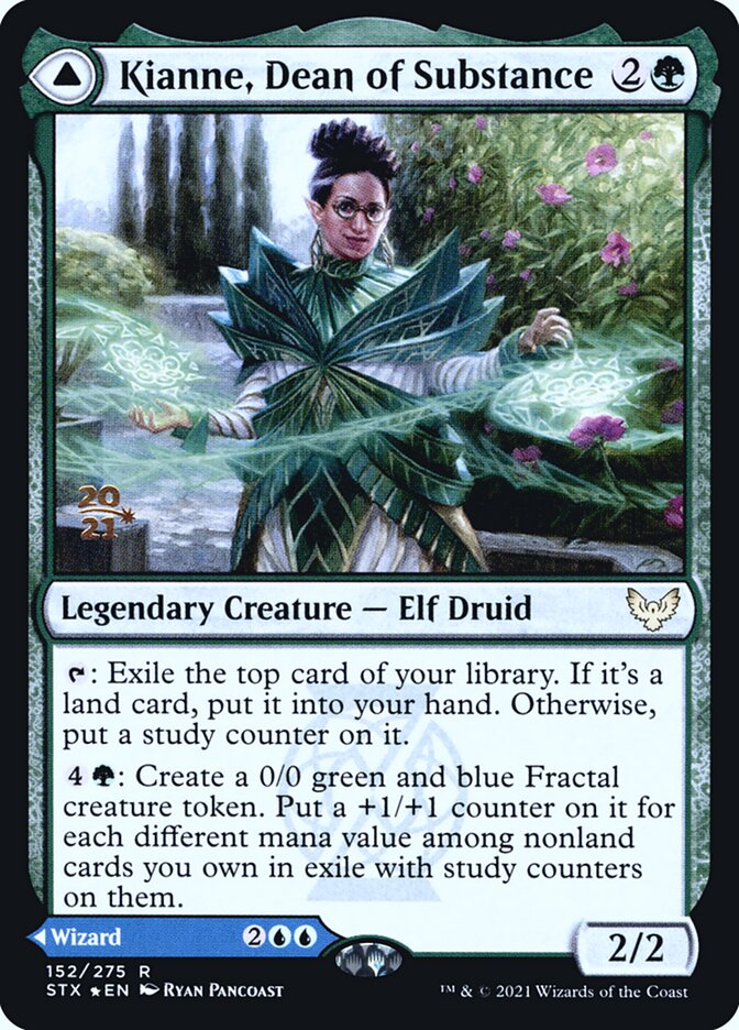 Kianne, Dean of Substance // Imbraham, Dean of Theory (Prerelease) (Strixhaven: School of Mages) - (Foil): Strixhaven: School of Mages Promos