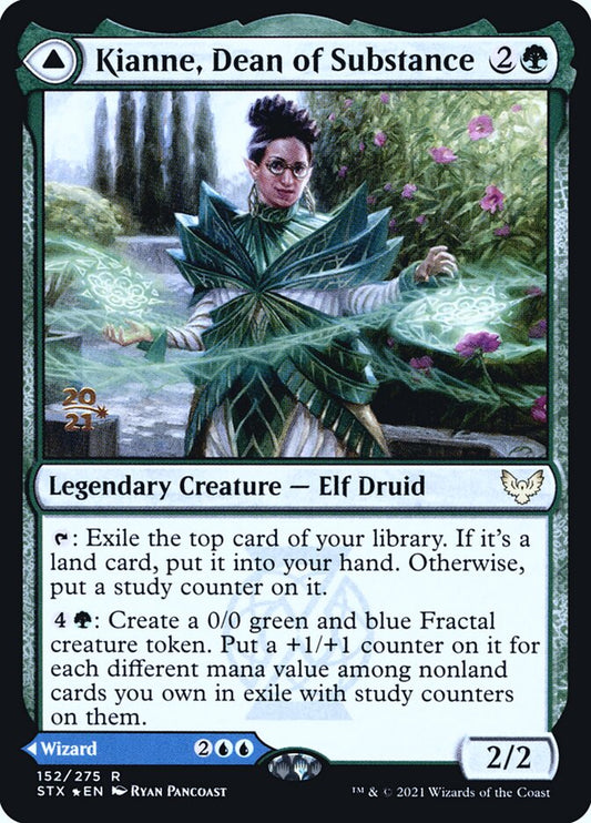 Kianne, Dean of Substance // Imbraham, Dean of Theory (Prerelease) (Strixhaven: School of Mages) - (Foil): Strixhaven: School of Mages Promos