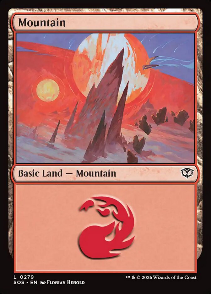 Mountain - (Foil): Secrets of Strixhaven