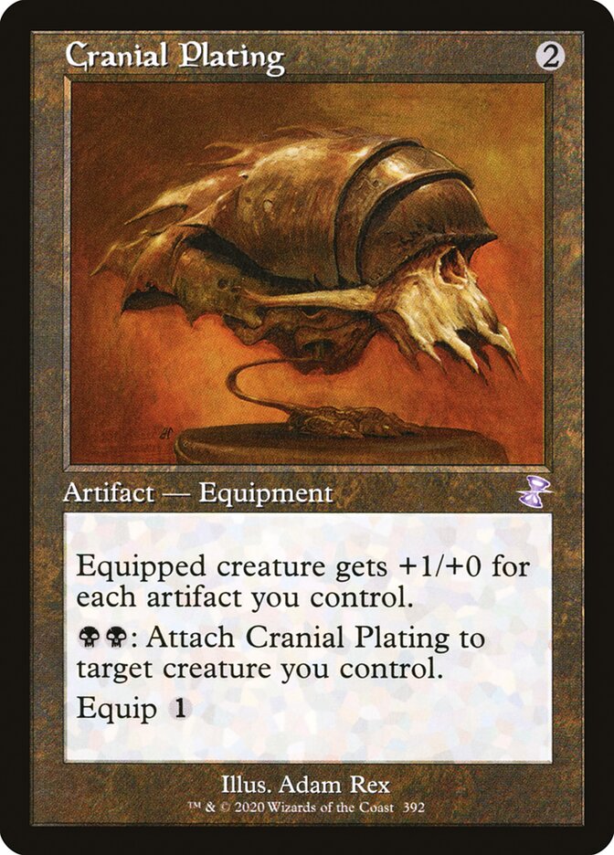 Cranial Plating (Retro Frame) - (Foil): Time Spiral Remastered