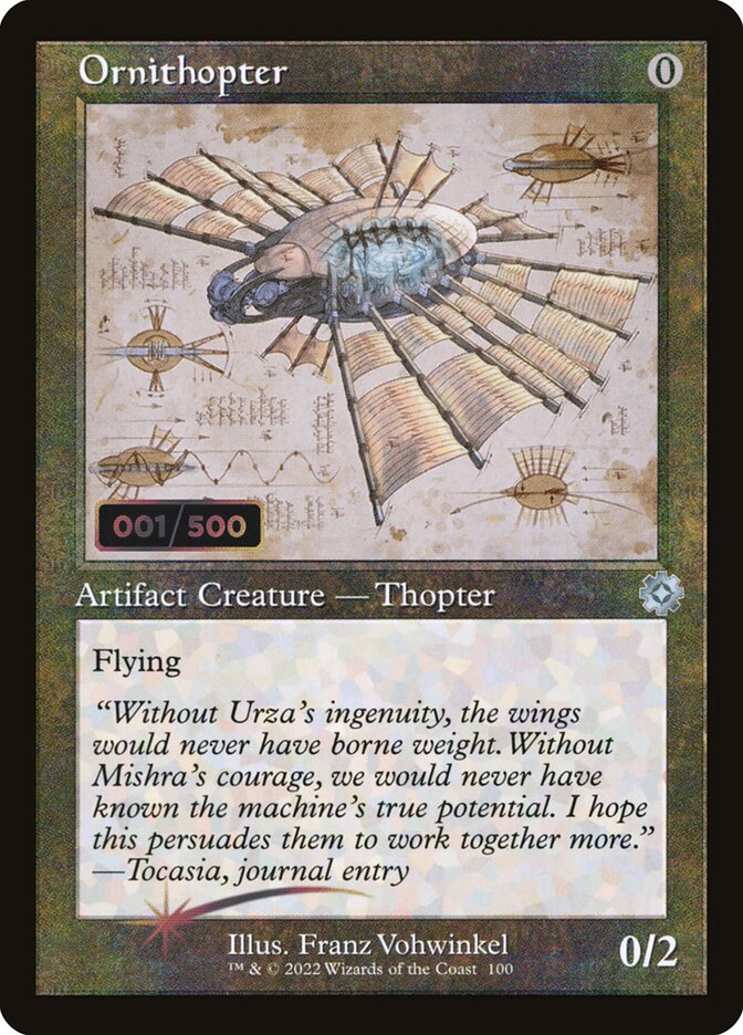 Ornithopter (#100) (Retro Frame) - (Foil): The Brothers' War Retro Artifacts