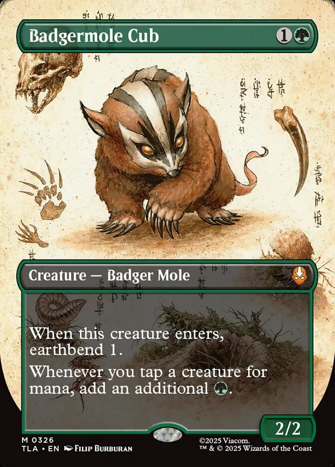 Badgermole Cub (Borderless) - (Foil): Avatar: The Last Airbender