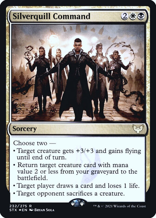Silverquill Command (Prerelease) (Strixhaven: School of Mages) - (Foil): Strixhaven: School of Mages Promos