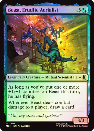 Beast, Erudite Aerialist - (Foil): Marvel Super Heroes