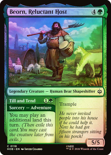 Beorn, Reluctant Host // Till and Tend - (Foil): The Hobbit