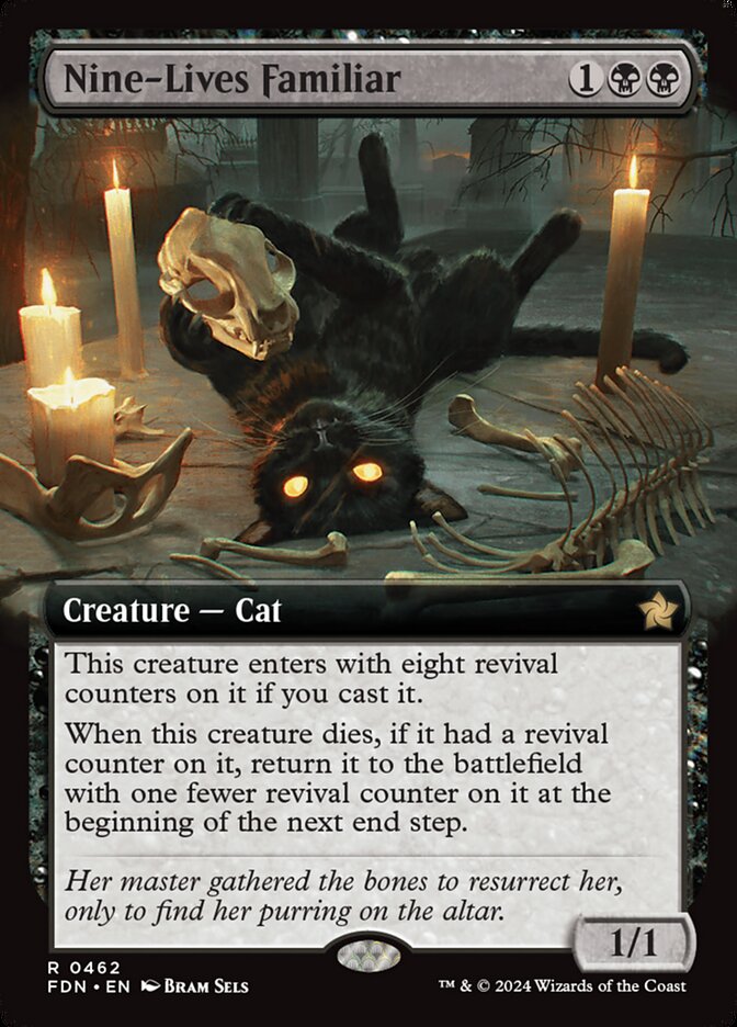 Nine-Lives Familiar (Extended Art) - (Foil): Foundations