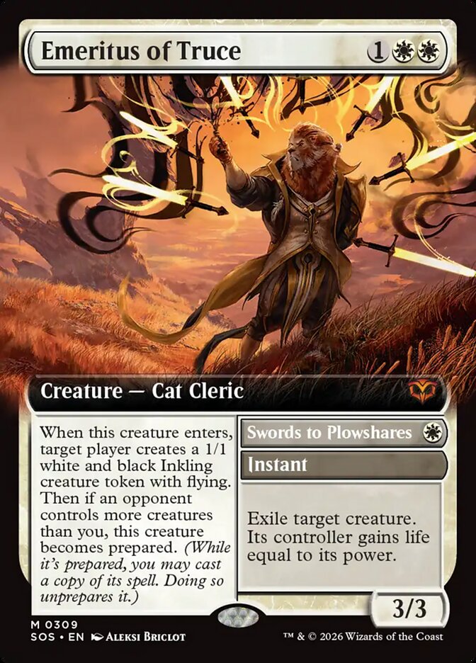 Emeritus of Truce // Swords to Plowshares - (Foil): Secrets of Strixhaven