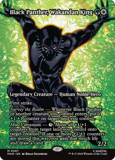 Black Panther, Wakandan King (Borderless) (#087): Marvel Universe