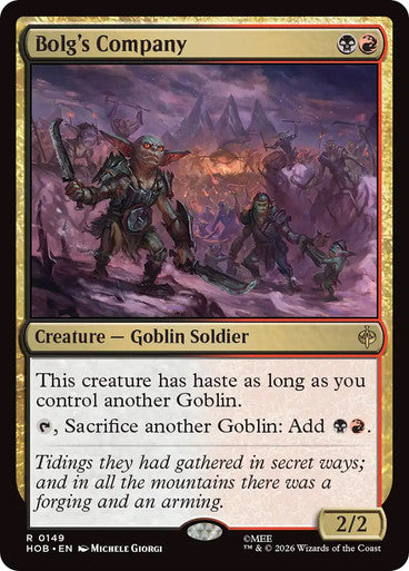 Bolg's Company: The Hobbit