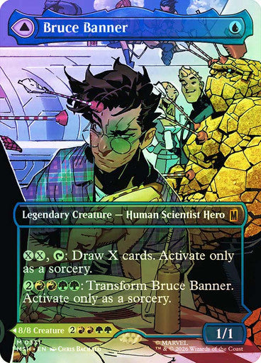 Bruce Banner // The Incredible Hulk (Borderless) (#331) - (Foil): Marvel Super Heroes