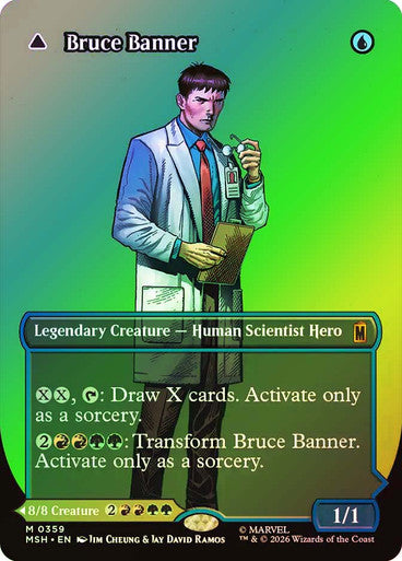Bruce Banner // The Incredible Hulk (Borderless) (#359) - (Foil): Marvel Super Heroes