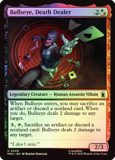 Bullseye, Death Dealer - (Foil): Marvel Super Heroes