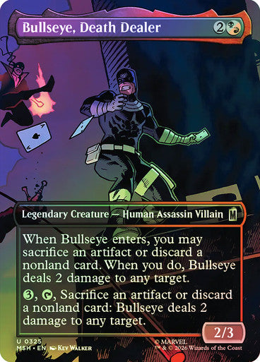 Bullseye, Death Dealer (Borderless) (#325) - (Foil): Marvel Super Heroes