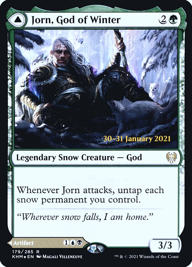 Jorn, God of Winter // Kaldring, the Rimestaff (Prerelease) (Kaldheim) - (Foil): Kaldheim Promos