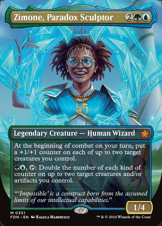 Zimone, Paradox Sculptor (Borderless) - (Foil): Foundations