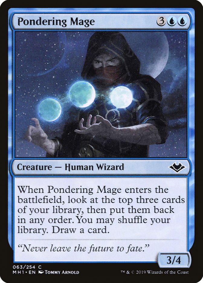 Pondering Mage - (Foil): Modern Horizons