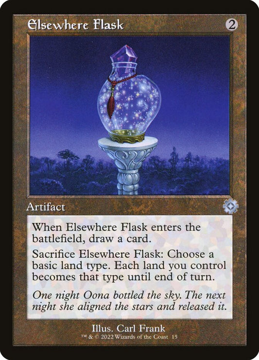 Elsewhere Flask (#015) (Retro Frame): The Brothers' War Retro Artifacts
