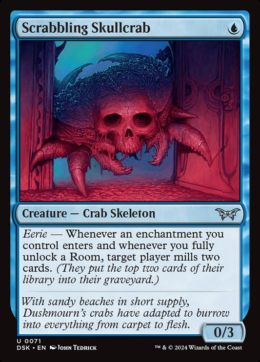 Scrabbling Skullcrab - (Foil): Duskmourn: House of Horror