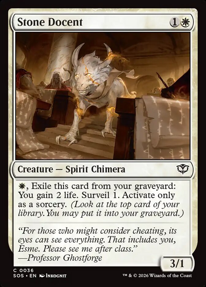 Stone Docent - (Foil): Secrets of Strixhaven